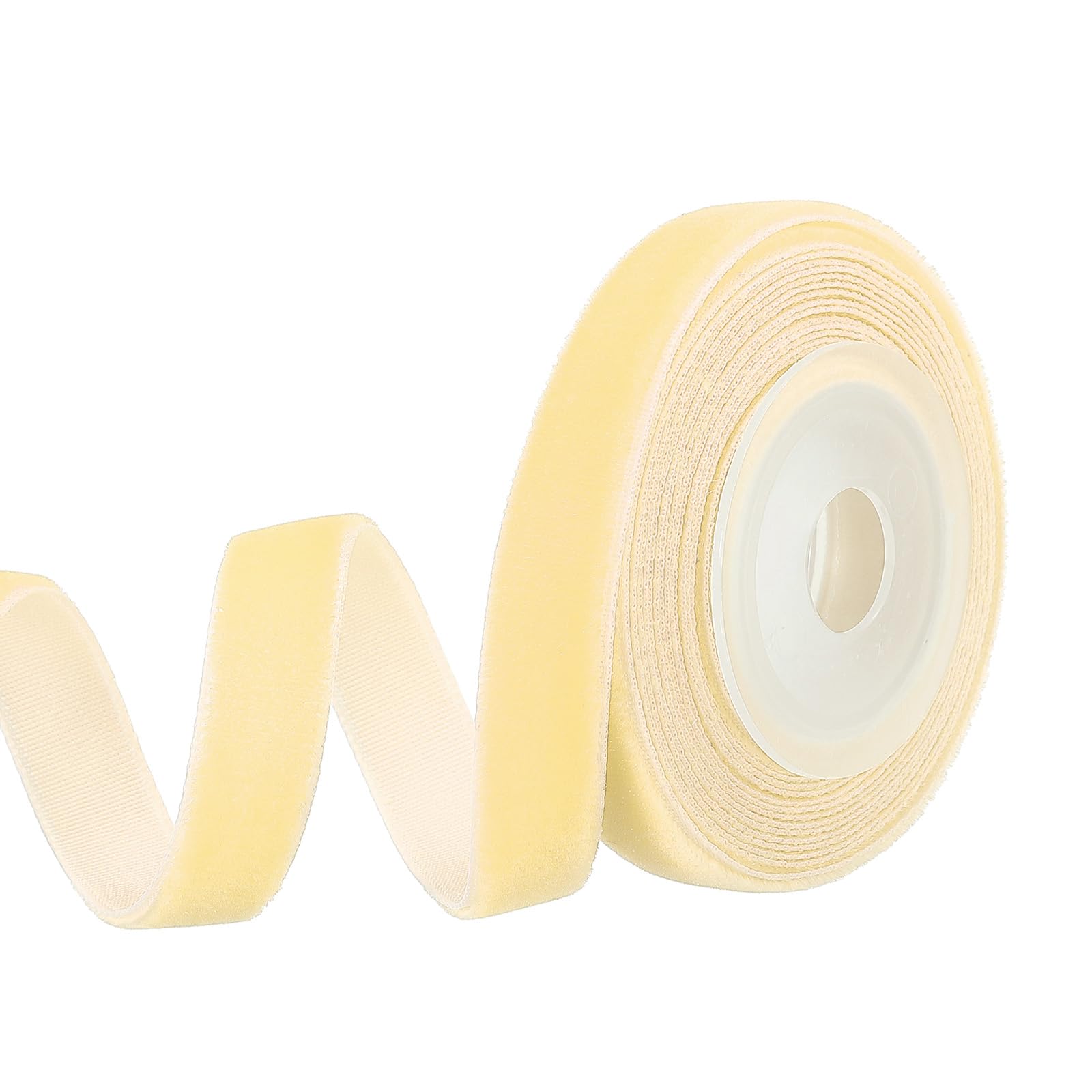 PATIKIL 0.35 Inch x 2.18 Yards Velvet Ribbons, Single Faced Vintage Velvet Ribbons Spool Perfect for Decor Gift DIY Wrapping Craft Wedding Hair Bow, Beige
