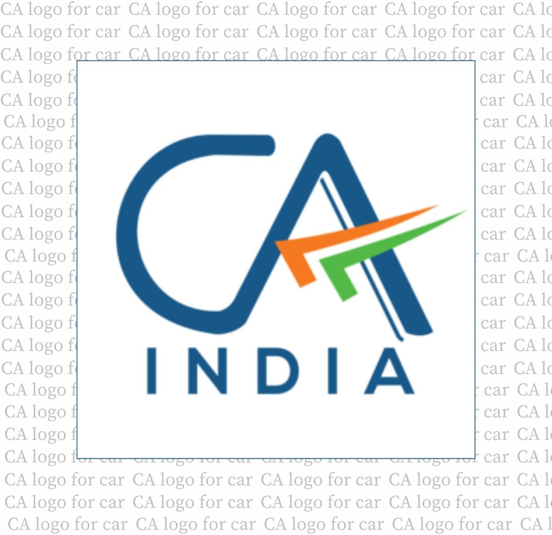 New CA Logo Stickers for car Front Adhesive | 4 * 4 Inch - Pack of 2 Stickers