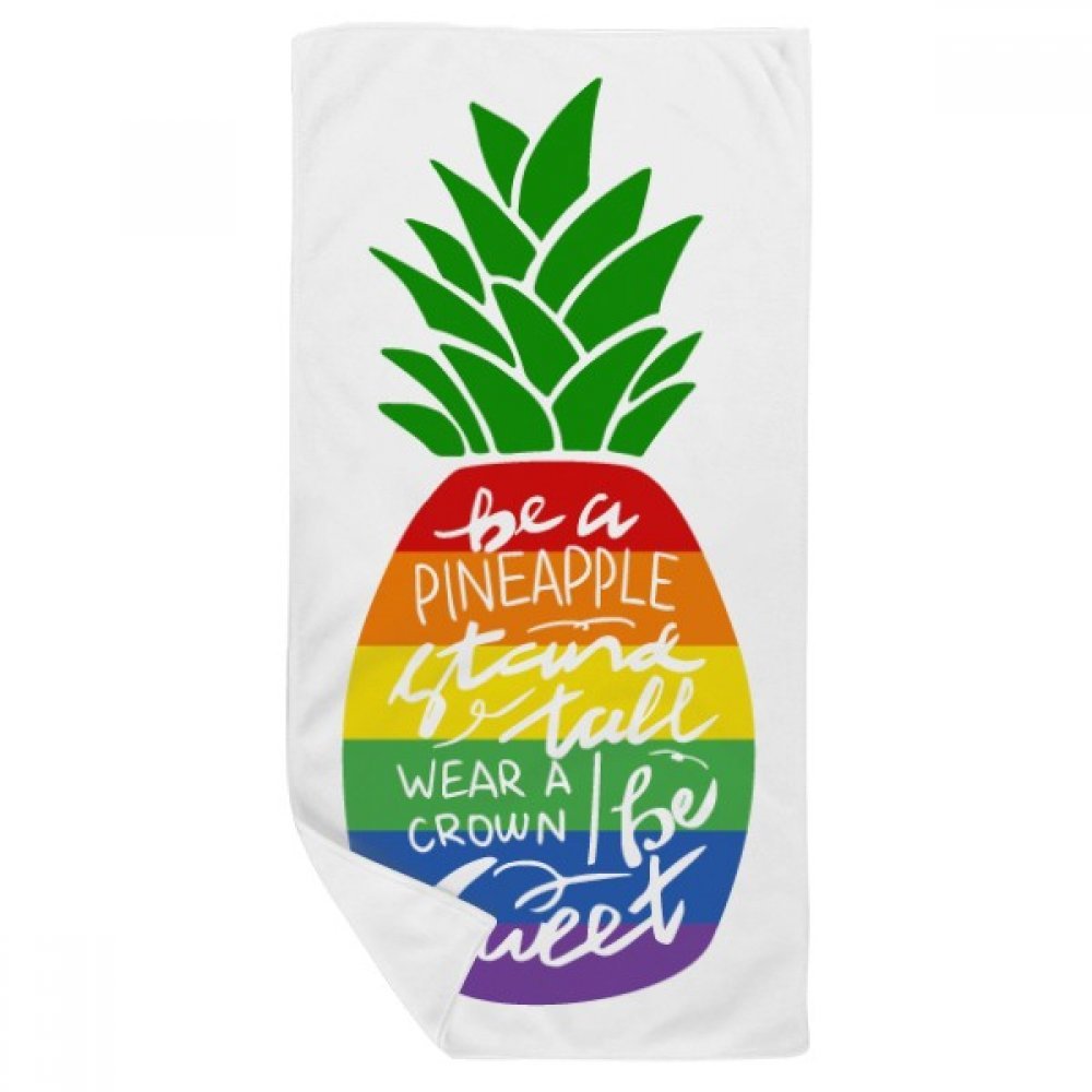Serviette de bain arc-en-ciel LGBT 35x70cm douce multicolore pour toilette