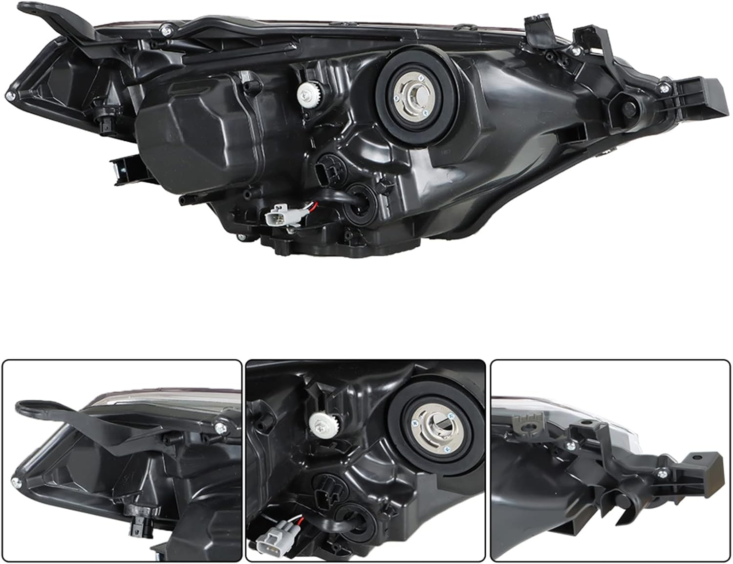 Left & Right Side Halogen Headlight Assembly Replacement for 2014 2015 2016 Corolla Headlight Pair Driver Passenger Headlamps