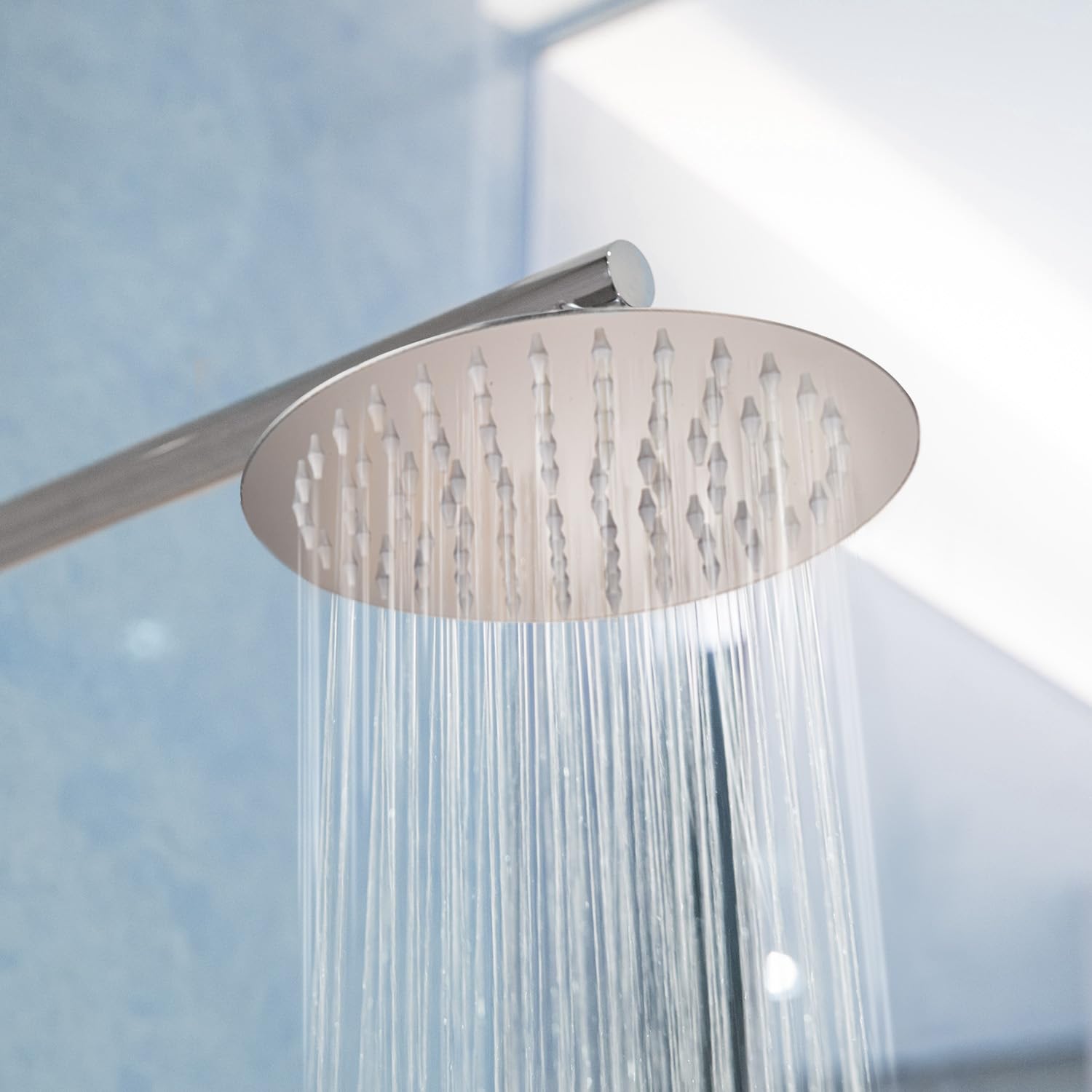 Amazon Basics Stainless Steel, Round High Pressure Rainfall Shower Head for bathroom Chrome Finish 8 inch (without shower arm) (B0BVZJKFW4) Amazon Price History, Amazon Price Tracker