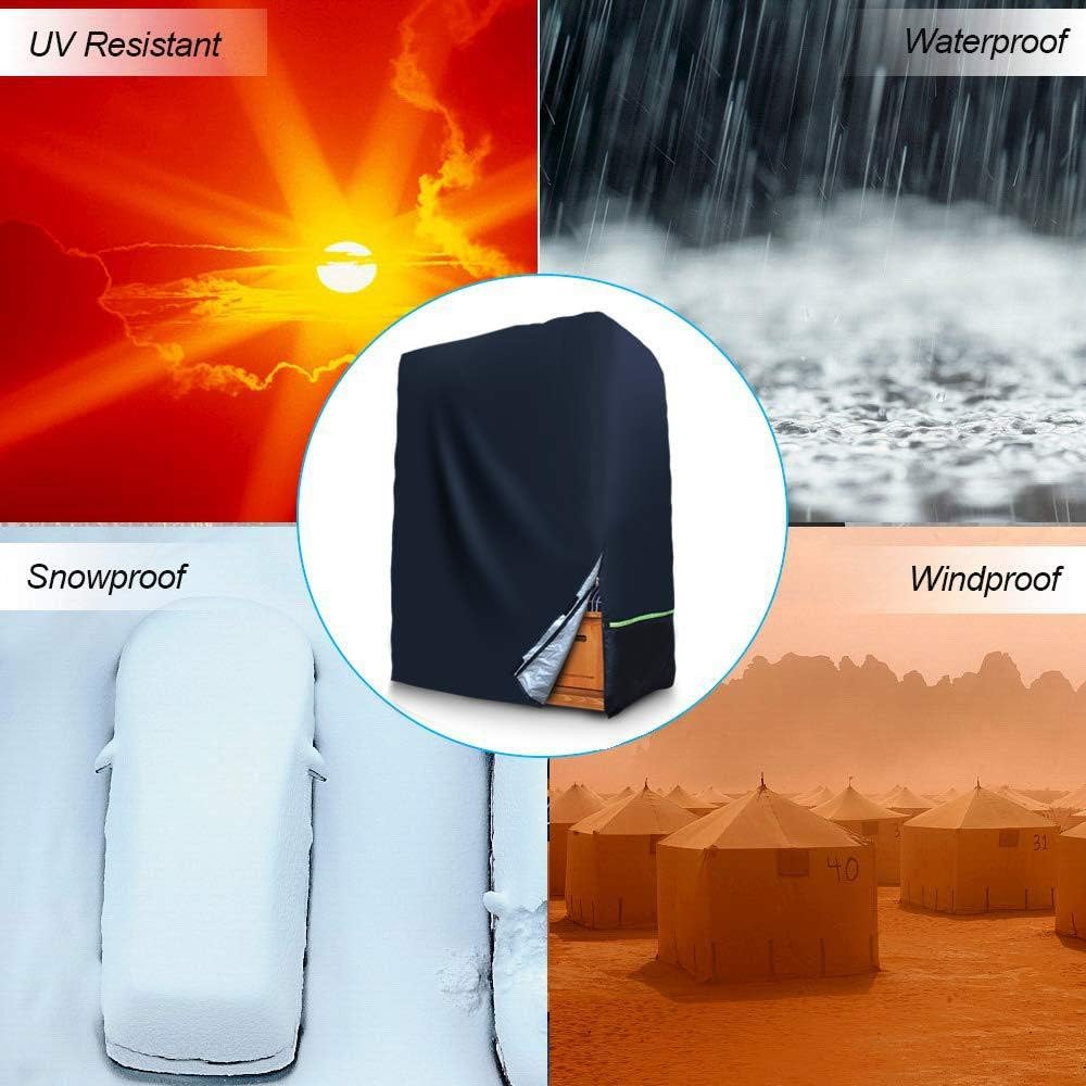 2 Seater Garden Swing Chair Cover, Beach Chair Covers Waterproof Anti-UV Heavy-Duty 420D Oxford Fabric Outdoor Garden Hammock Cover(135 x 105 x 175/140 cm)