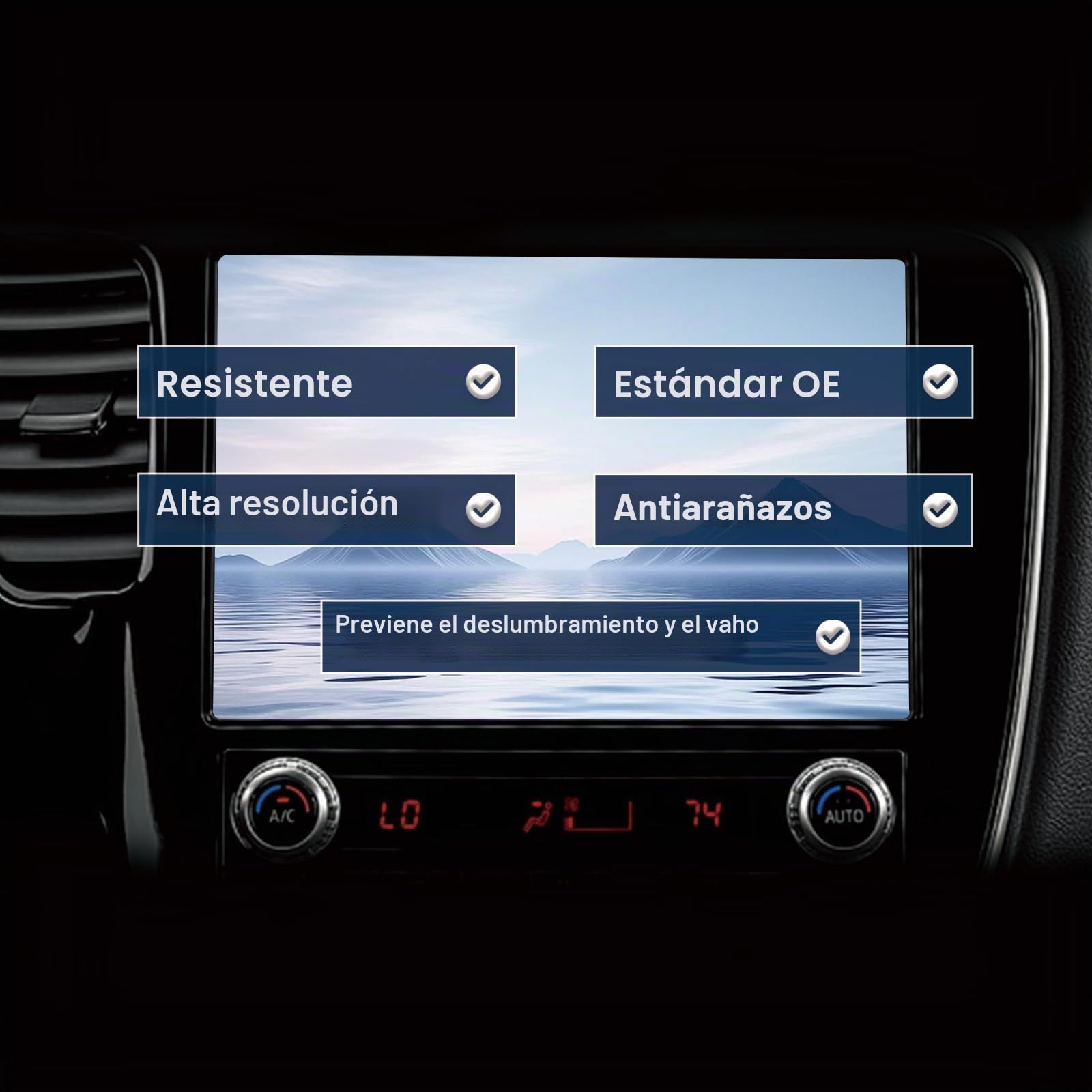 Pantalla táctil para Mitsubishi Outlander 2019-2022 8 pulgadas Digitizer para Mitsubishi Outlander 2019 2020 2021 2022 NAV 8740A098 8740A103 Panel táctil de cristal (negro, sin LCD)