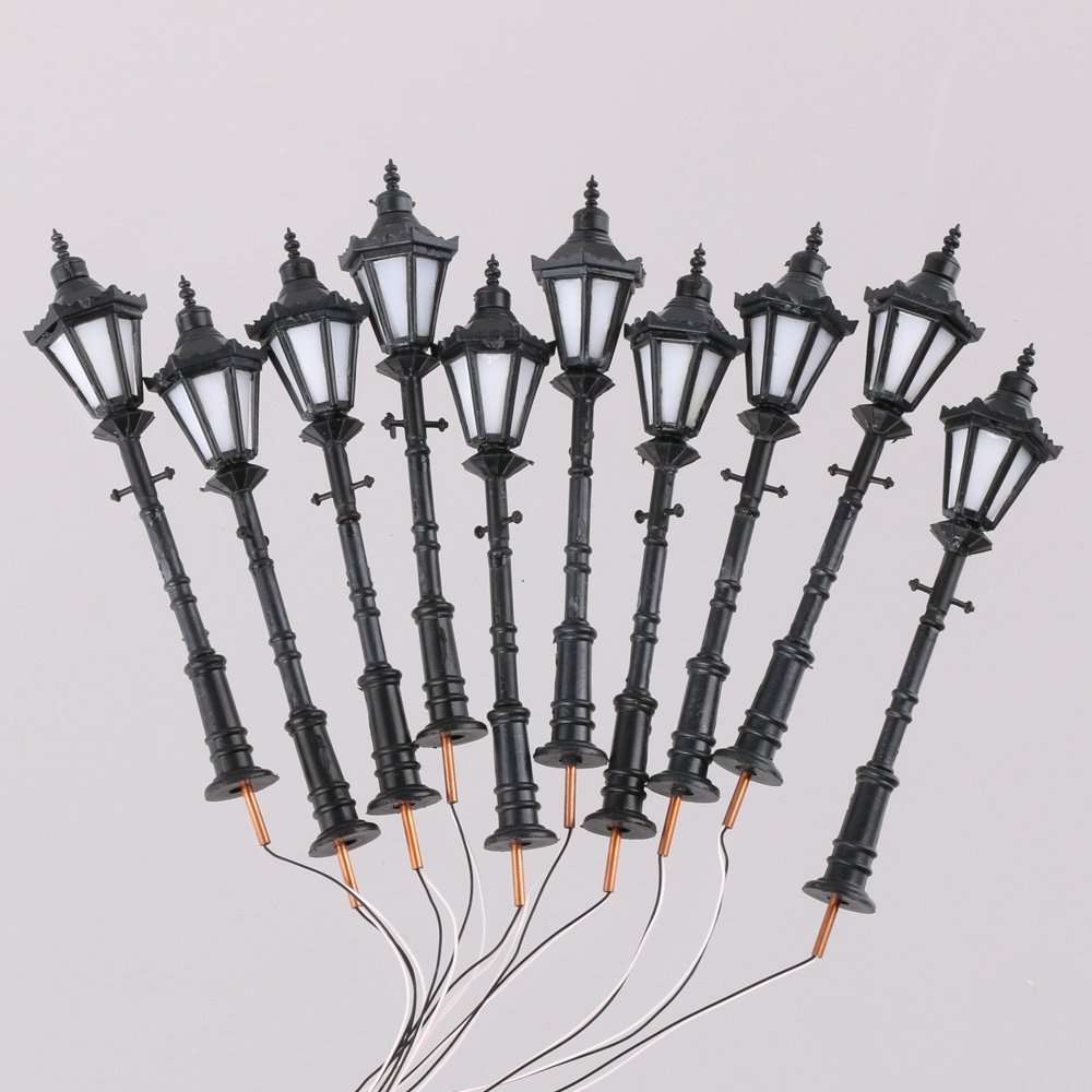 LYWS 10PCS 1:50 1/50 LED Courtyard Lamp Street Lamp Model Railway Model Trains