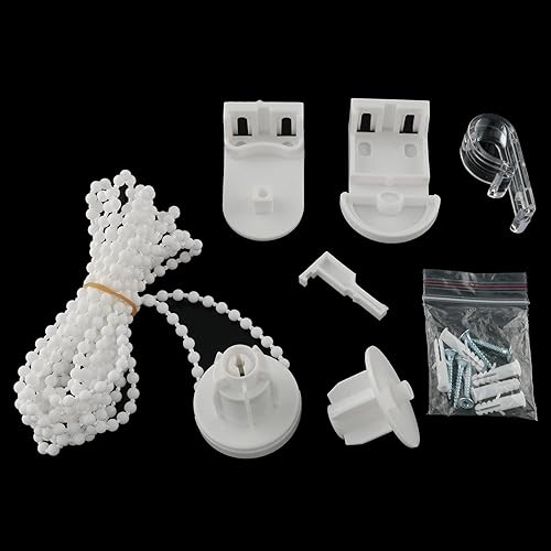 Miniatura 3 de ZZLZX 1 juego de cuentas de cabeza de control de sombra enrollable (5 tornillos) gancho de posicionamiento de 0.98 pulgadas (0.984 in) con cierre de