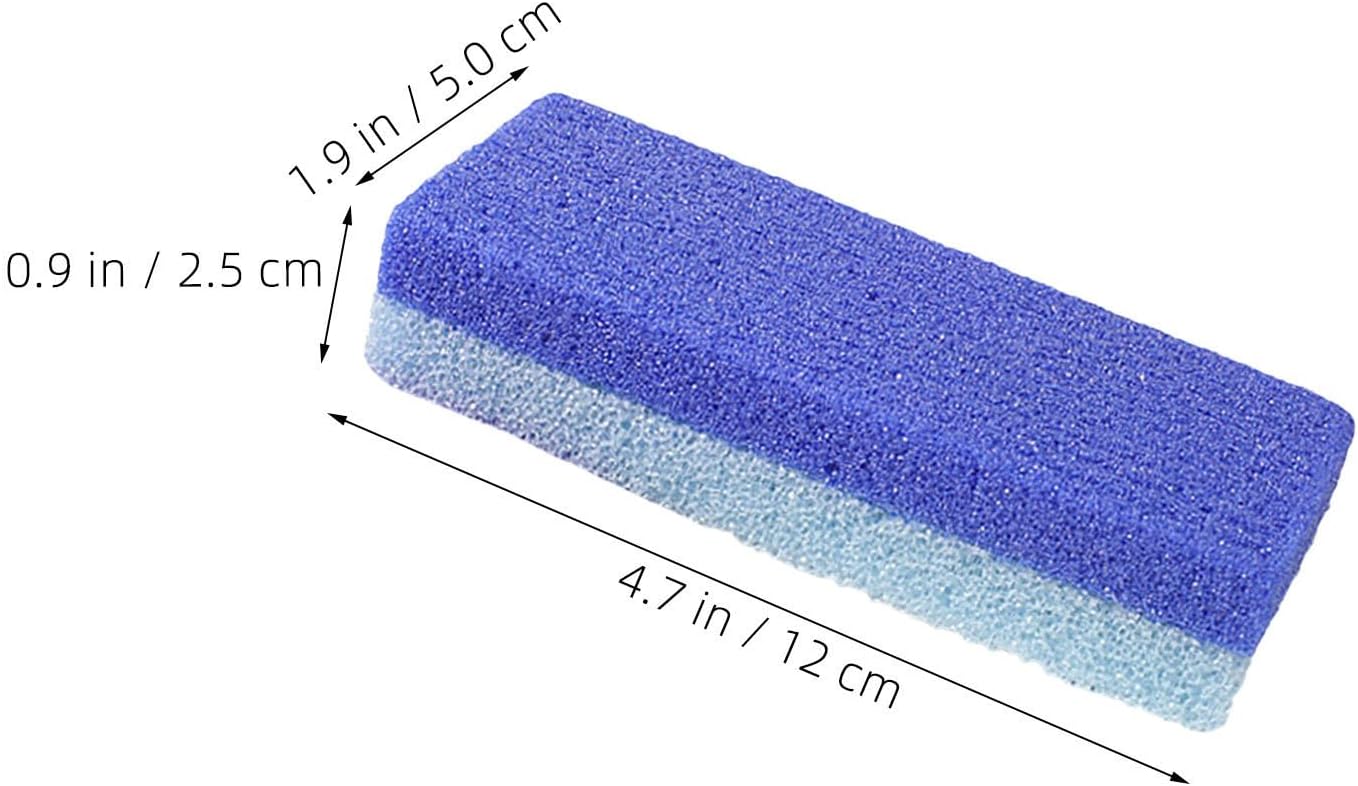 Foot Callus Remover Pumice Stone 6pcs Double-Layer Striped Blue Pu | Ergonomic Support, Foot Massage Scrubber, Exfoliating Tool for Professional Spa Use and Salon Pedicure Care