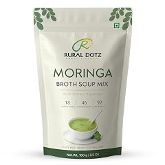 Rural Dotz Moringa Broth Soup Mix (100g) | Makes Up to 33 Cups | Instant Moringa soup | Broth Powder | Murungai Keerai Powder | Drumstick Leaves | No Preservatives | Simply Add Hot Water