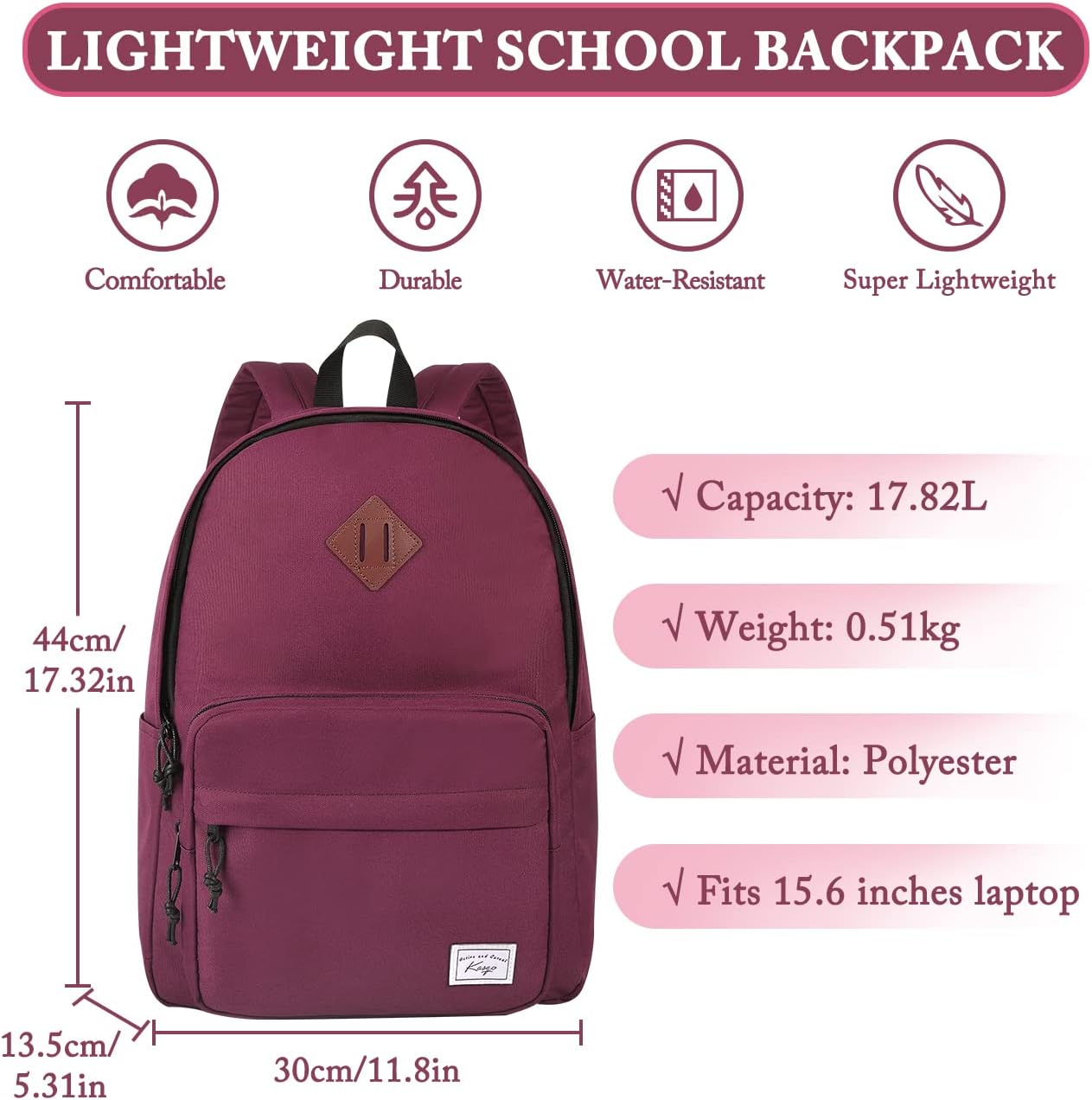 Kasgo School Backpack - Image 3