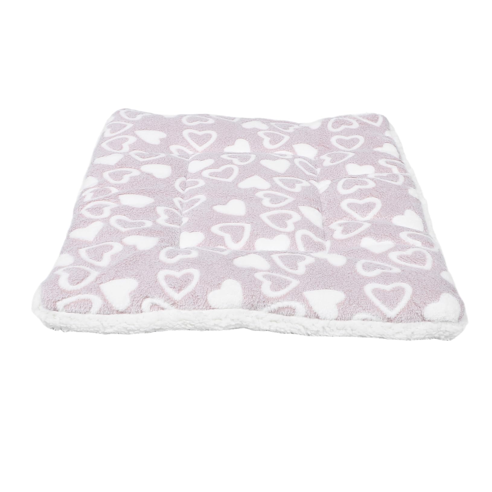 Sosoport Thickened Cotton Pet Cushion Soft Washable Pet Mattress for Cats Dogs Indoor Outdoor Use Durable for Long Naps Sleep Light Grey Heart