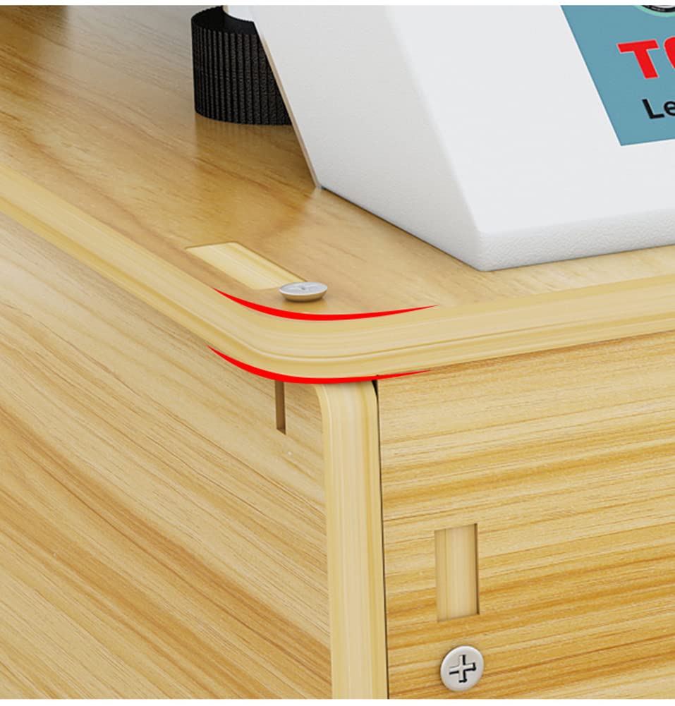 Support de Moniteur en Bois avec tiroir verrouillable éère de Rangement pour Bureau, Plate-Forme d'écran pour Ordinateur, PC, Meuble TV
