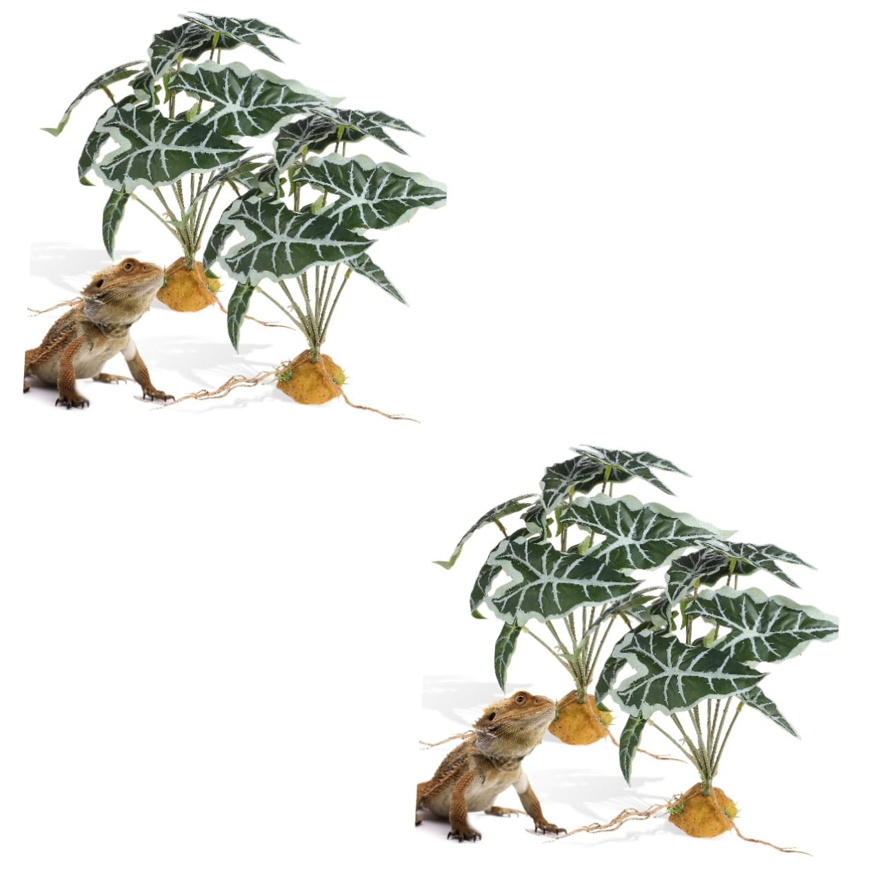 DOITOOL 4 Piezas Plantas de imitación Decoraciones de Peces para Tanque Accesorios para acuarios de Reptiles Plantas Artificiales Accesorios para peceras Plantas de vivero
