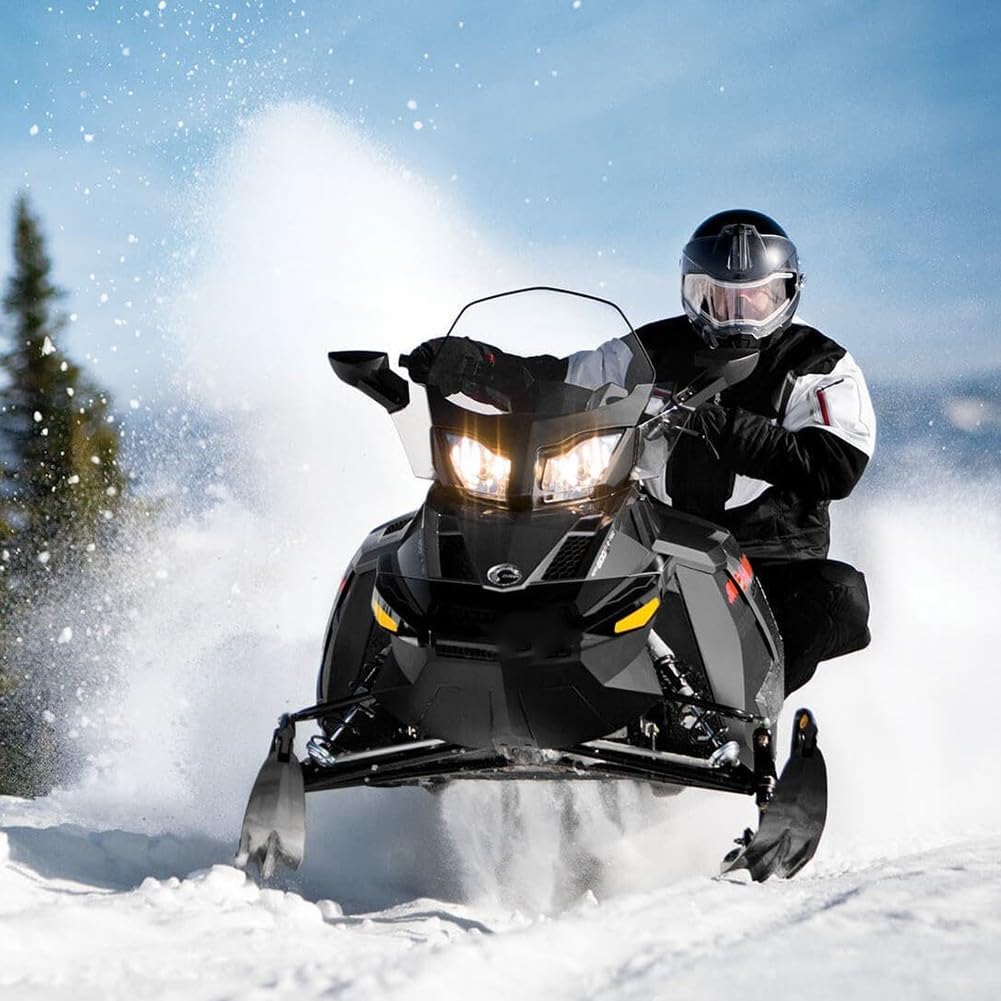 Eiskratzer Set Snowmobile Links für rechts Galvanisiert Eiskratzer | Links und für rechts montierbar, kompatibel mit Gängen, bricht Eis effektiv auf, für robuste Konstruktion