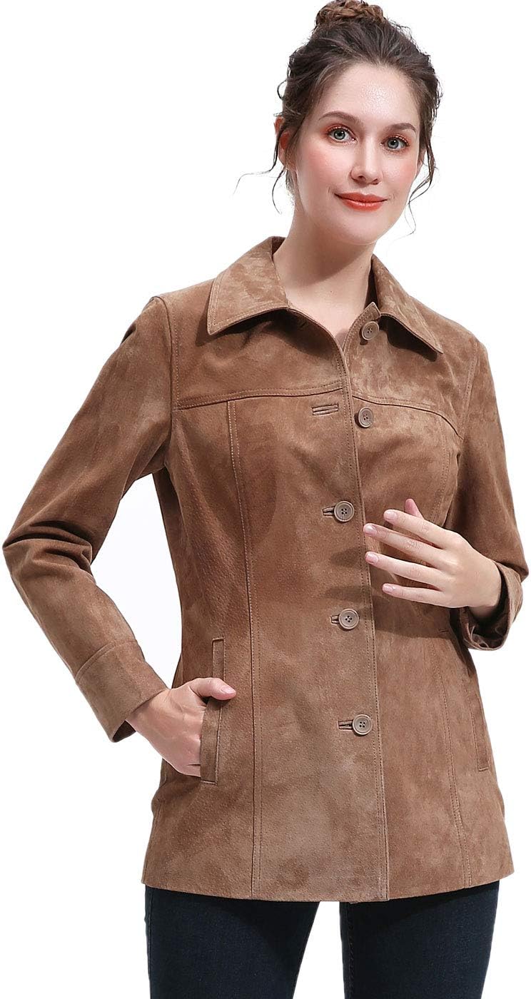 BGSD Women Tiana Suede Leather Coat (Also available in Plus Size & Petite) - Image 2