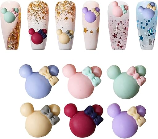 Amazon Co Jp ネイルデコパーツ 100個入 ミッキー 3d 立体 パール 半円パール ネイルアート レジン用 Diy ジュエリーパーツ アクセサリーパーツ レジン封入 ハンドメイド ホビー