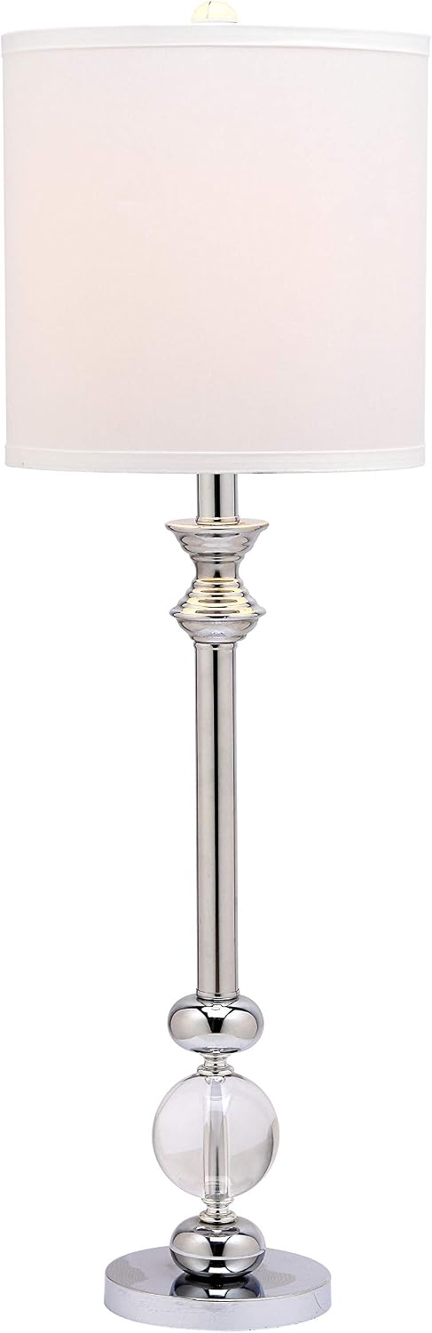 SAFAVIEH Lighting Collection Erica Modern Crystal Candlestick 31-inch Bedroom Living Room Home Office Desk Nightstand Table Lamp Set of 2 (LED Bulbs Included)