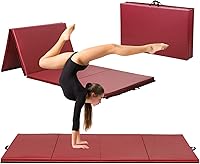 Vista 16 de BLKMTY Gymnastics Mats, Folding Exercise Mat Gym Yoga Aerobics Fitness Mats Kids' Gymnastics Tumbling Mat with Carrying Handles for Home Gym