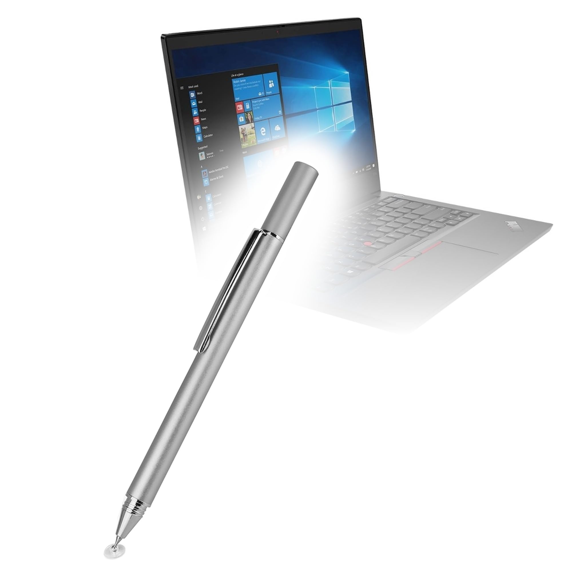 Lápiz capacitivo Lenovo ThinkPad E14 BoxWave FineTouch plata 8