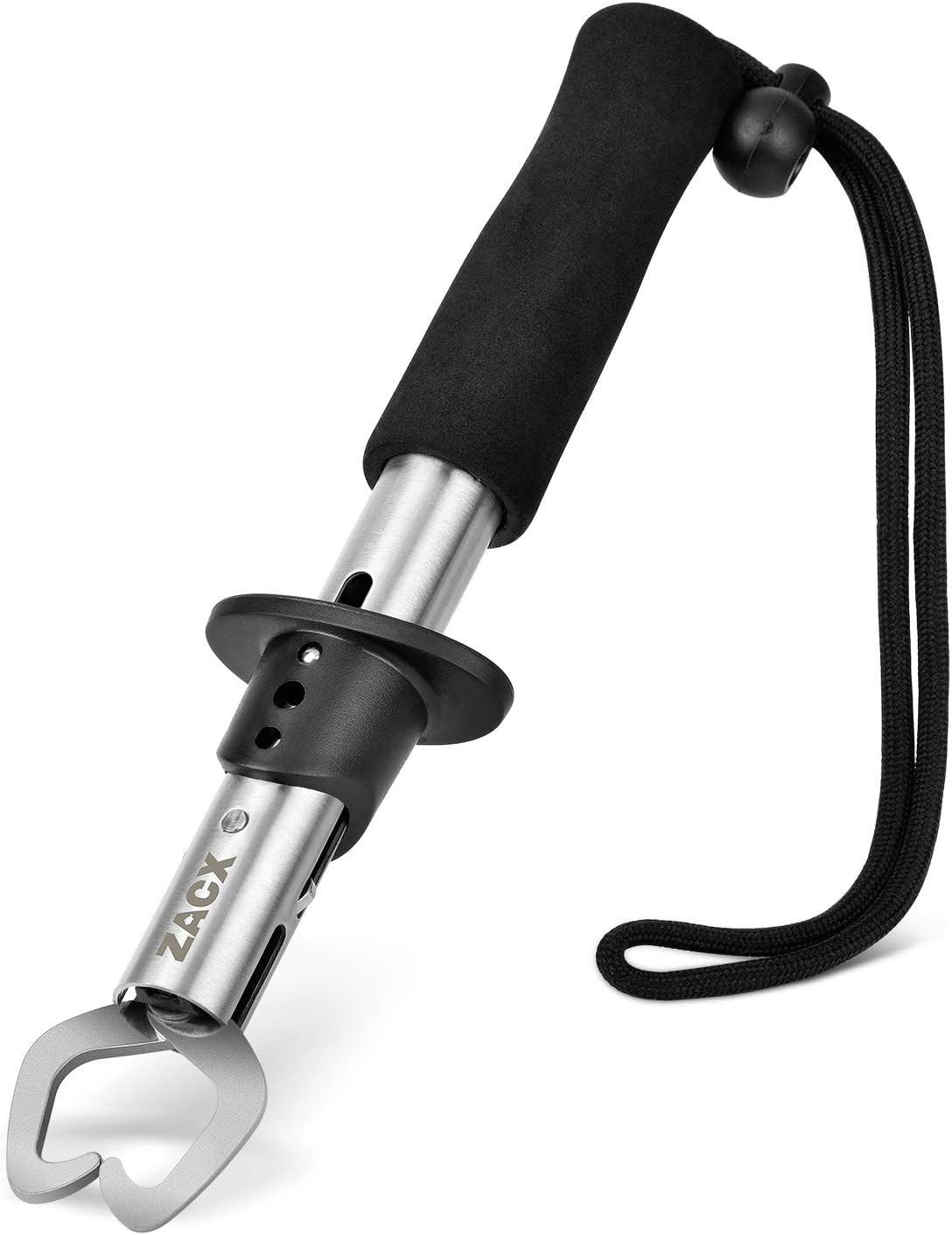 ZACX Fish Lip Gripper, 8½-inch Grabber Grip Tool Stainless Steel Fish Holder Fishing Tool with Extended Edition EVA Foam Handle Fishing Gifts for Men Fishing Gear (Package A)