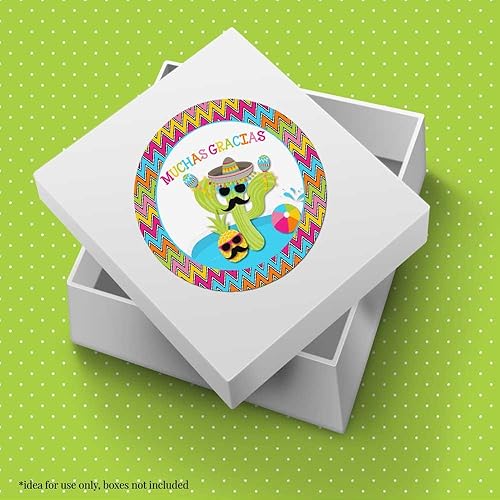 Miniatura 6 de AmandaCreation - Etiquetas adhesivas de agradecimiento para fiesta en la piscina, 40 calcomanías circulares de 2 pulgadas para fiestas tropicales,