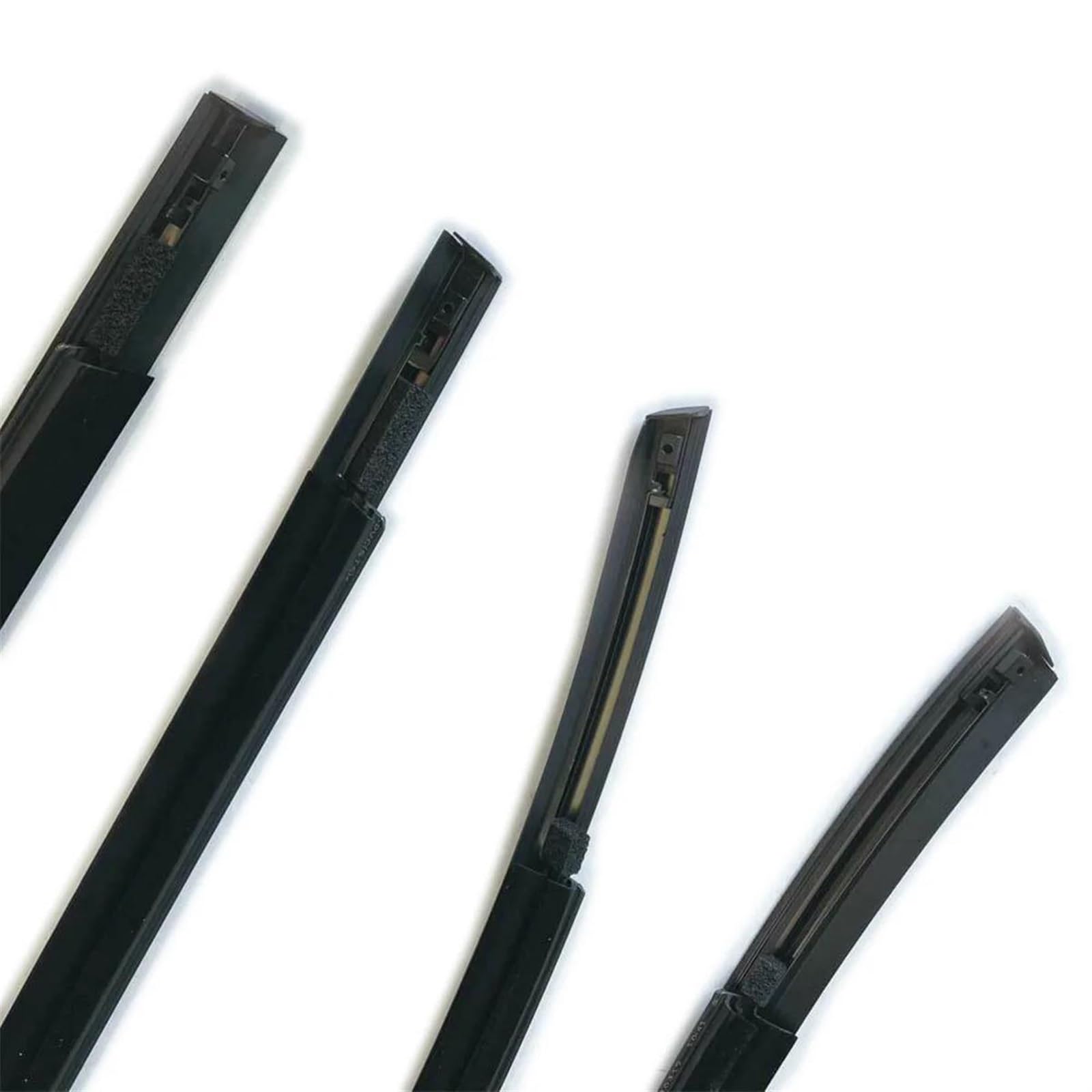 Guarnizione finestrini auto 4 pezzi Guarnizione gomma finestrini esterni auto per Hyundai per Tucson per IX35 per Hatchback 2010-2015 Striscia di tenuta a pressione Guarnizioni Finestrini(Nero)