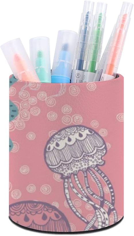 Amazon Co Jp 鉛筆立て ペン スタンド 多機能の筆立て クラゲ 可愛い ペン立て デスク整理 収納ケース ペン立て 卓上収納 小物入れ 文房具 円型 オフィス 学生 高級 机上用品 文具収納 事務 オフェス用品 部屋 デスク用 プレゼント 文房具 オフィス用品