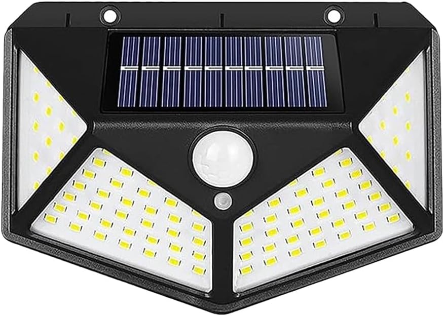 Btag Solar Motion Sensor Sun-Powered LED Wall Light | 1W Wireless Waterproof LED Outdoor Lamp with 120 Degrees Angle Lighting | Wall-Mounted Security Light for Garden, Garage, Pathway,Yard (Pack of 1)