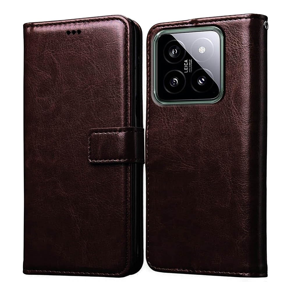 Amazon Brand- Solimo Flip for Xiaomi 14 5G (Leather_Coffee) (B0CXXPL678) Amazon Price History, Amazon Price Tracker