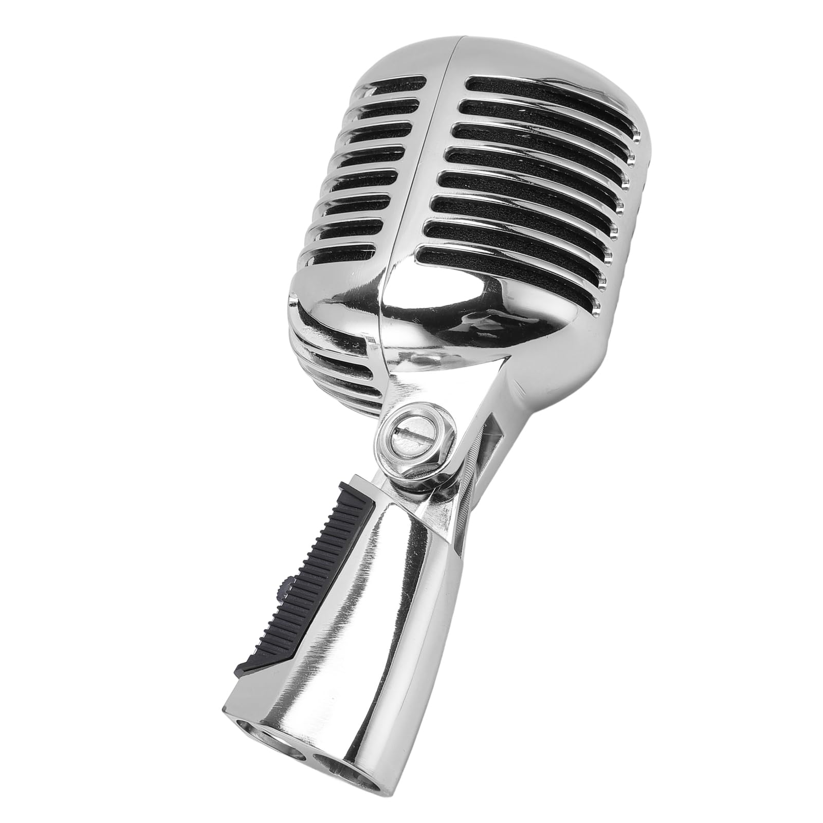 Mikrofon Dynamiczny, Przetwornik Kardioidalny w Stylu Vintage, Korpus ze Stopu Cynku w Stylu Retro, Mikrofon w Vintage, XLR z Kablem XLR Uniwersalny Adapter Stojaka do Studia Występów na