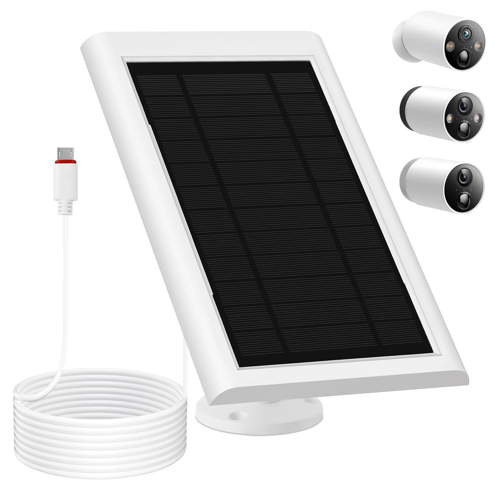 BTOCRHY Solar Panels for TP-Link Tapo A200,360° Adjustable Security Mount,IP65 Waterproof,3m/9.84Ft Paneles Solares for Compatible with Tapo MagCam C425, Tapo C420, and Tapo C400