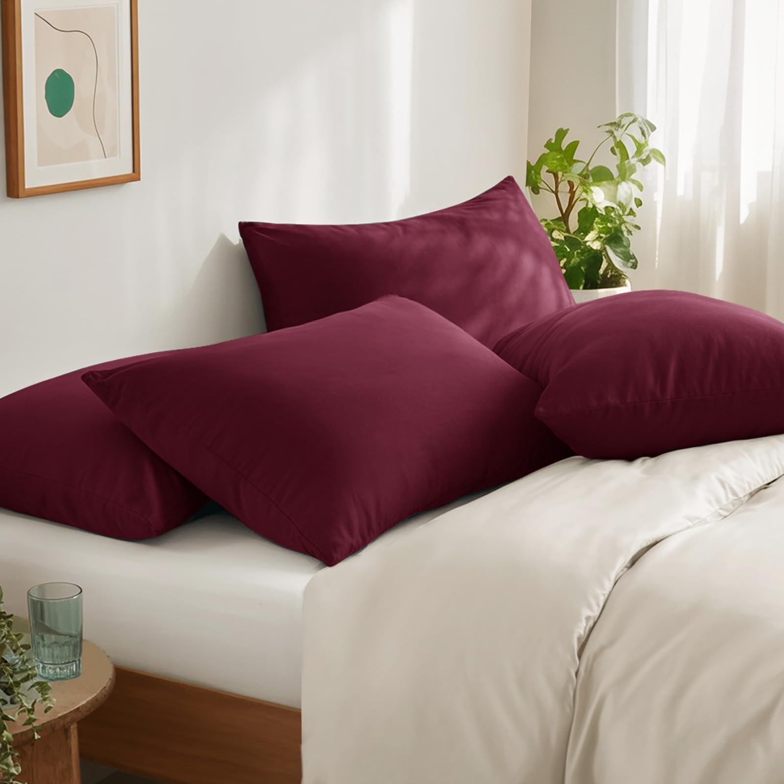 RUIKASI Red Pillow Cases 4 Pack - Image 2