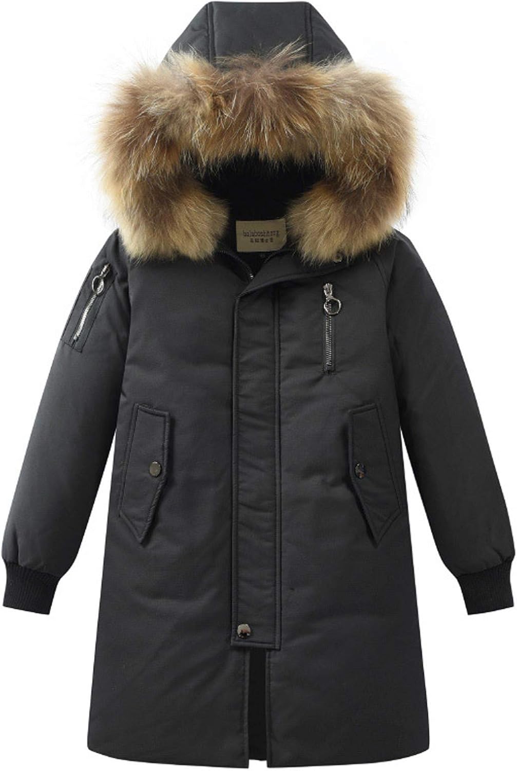 Kids Outerwear Hooded Puffers Jacket Warm Solid Girls' Coats Winter Boys' Down Boys Lightweight Girls (Blue, 5-6 Years)