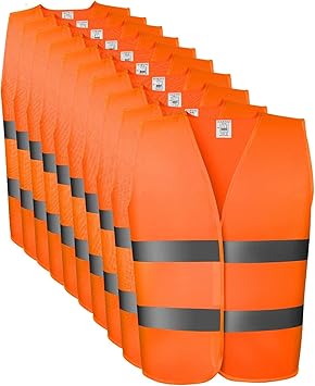 Gilet De Sécurité Lot De 4 Gilets De Sécurité Jaune 2025 - Norme ISO20471 - Pour Voiture, Camion - Taille Unique équipement Sécurité Voiture
