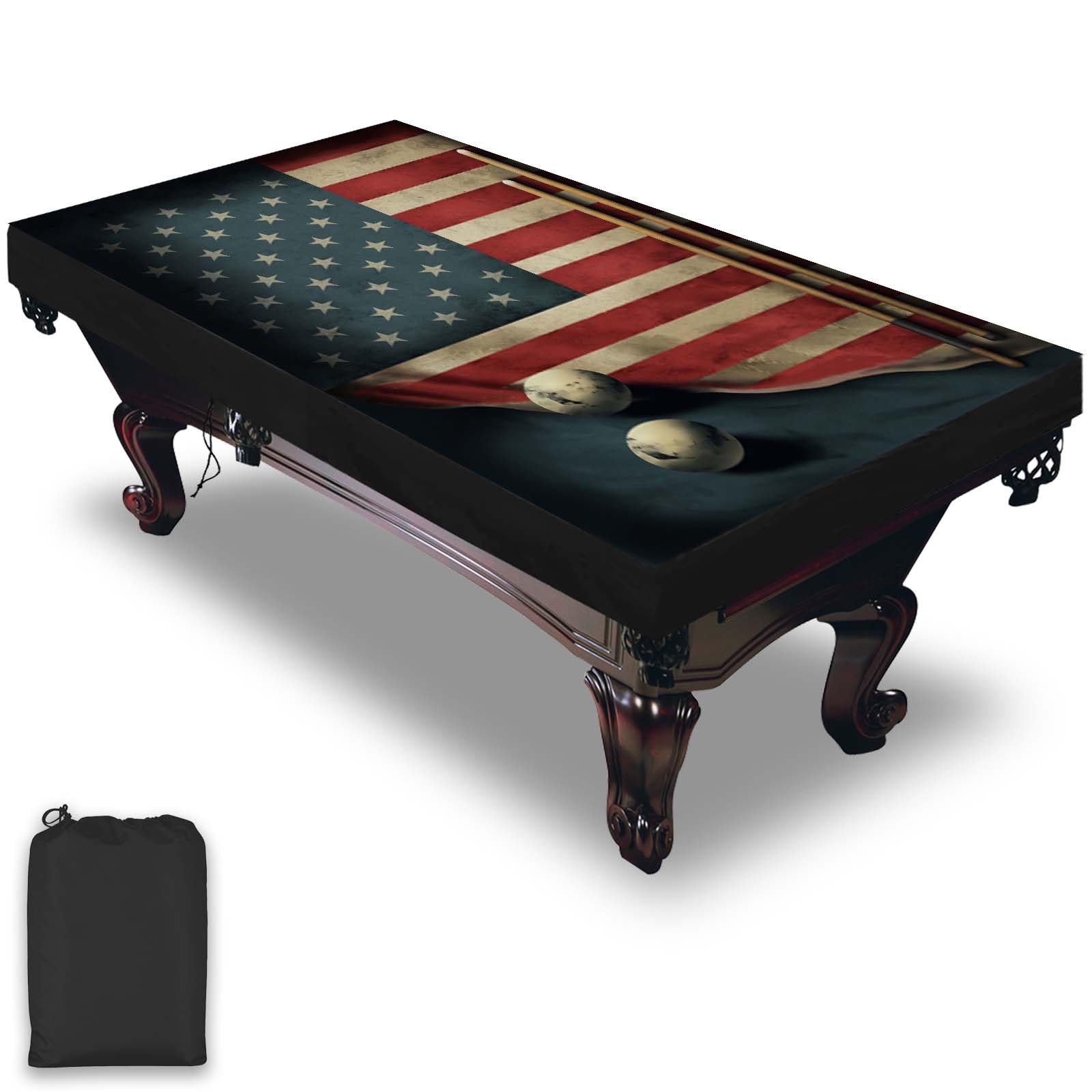 DTESL Pool Table Cover, Waterproof & Dustproof Outdoor/Indoor Polyester Taffeta Cloth Table?Billiard Pool Table Cover Scratch-Resistant?8ft?