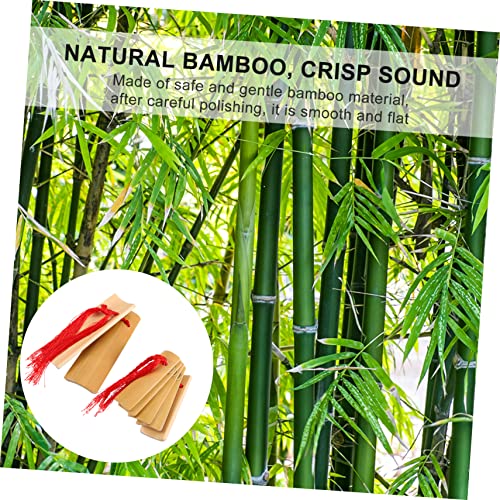 Favomoto 1 Pair Shandong Express Board Wood 'S For Kids Castanets For China Allegro Clapper Bamboo Castanets Handmade Chinese Kuaiban Traditional Allegro Bamboo Instrument #TOP4