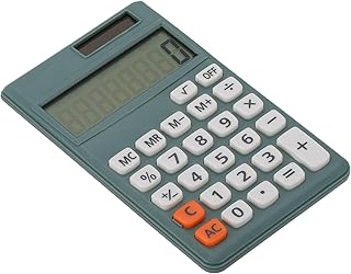 PATIKIL 8 Digit Desktop Calculator, Mini Large LCD Display Battery Power Portable Desk Calculator Standard Function for Home Office, Green