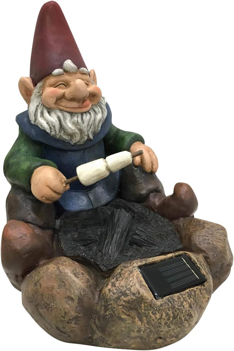 Design House 10.8 in. H Solar Powered LED Resin Bear Roasting Marshmallows