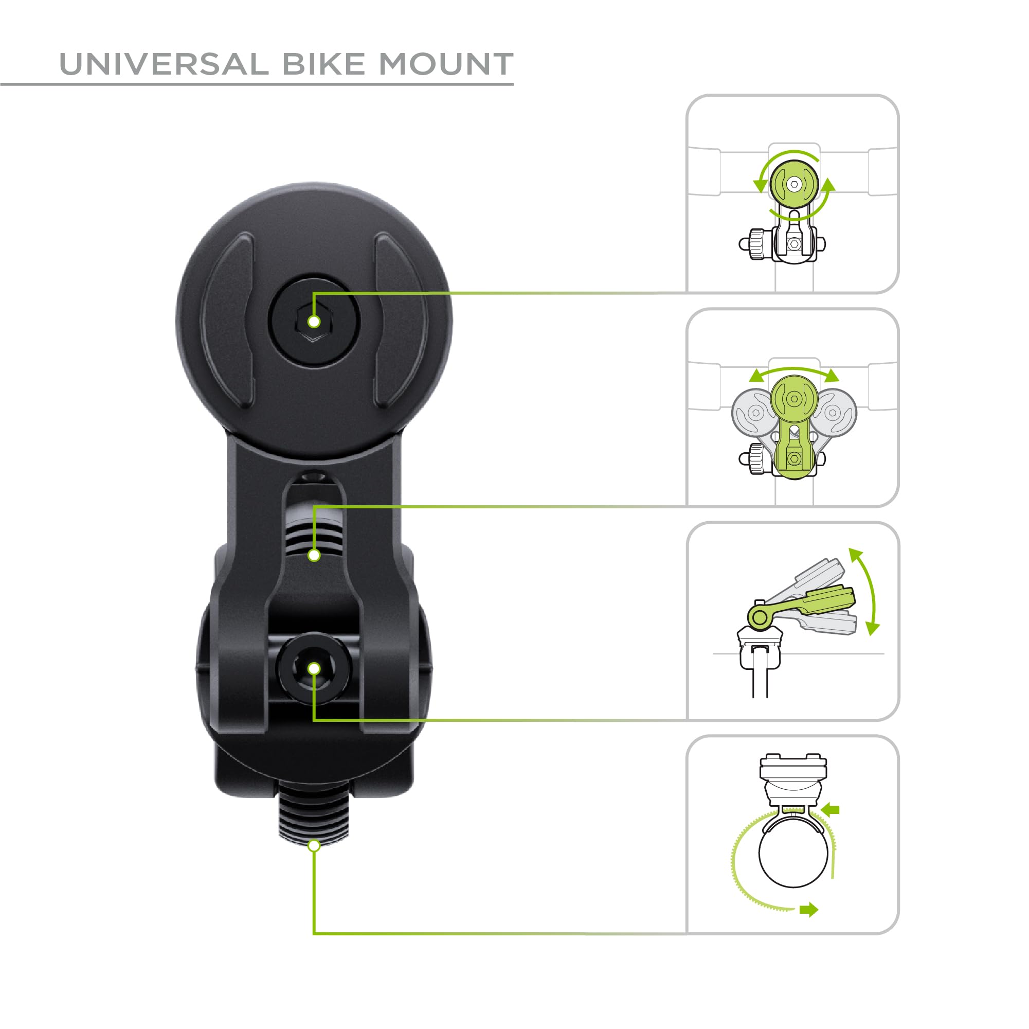 SP CONNECT Bike Bundle II | SPC+ | kompatibel mit iPhone 16 | Handyhalter für Fahrradlenker | Mountainbike Rennrad Handy Halterung
