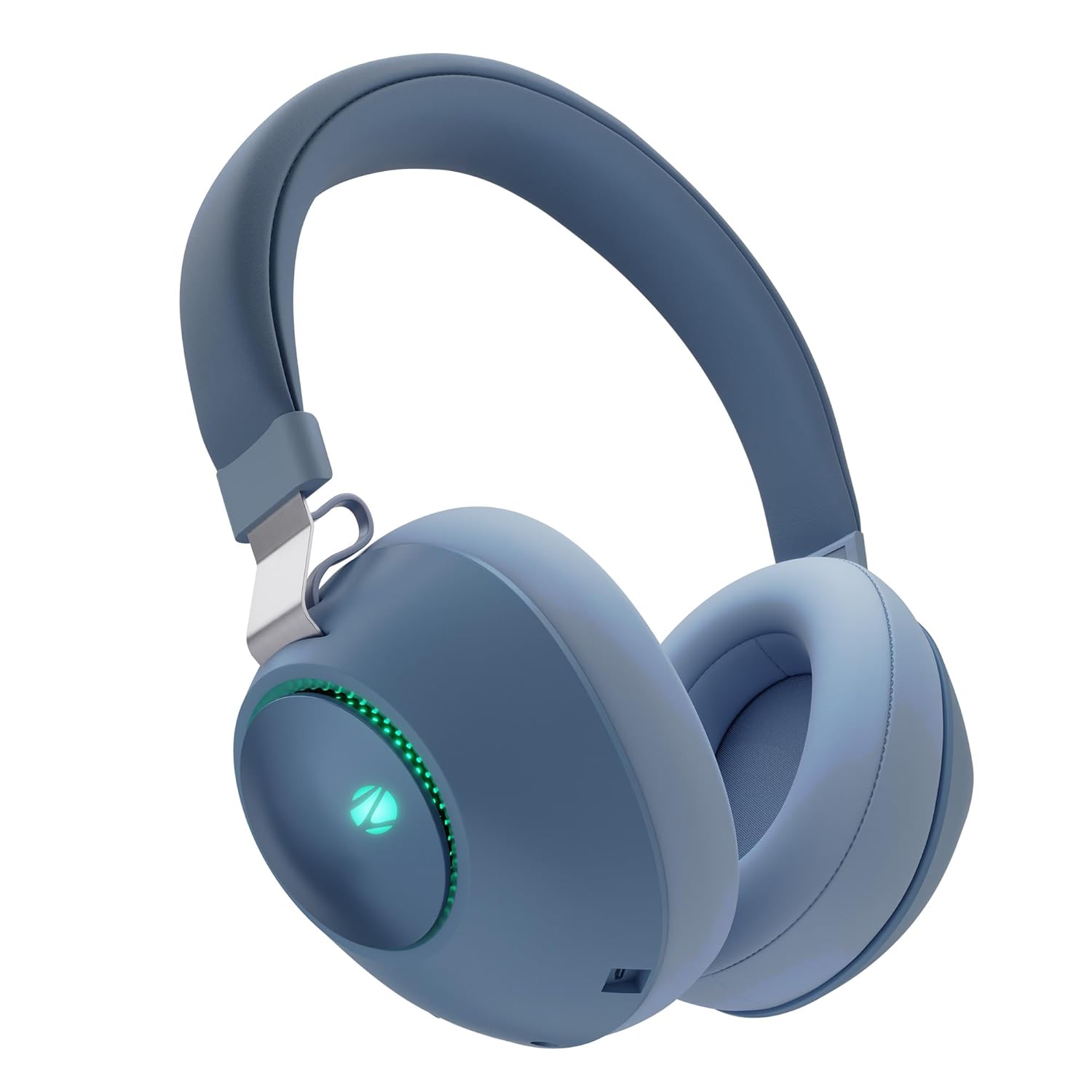 ZEBRONICS Duke (2026 Upgrade) Wireless Headphone, BT v5.3, Upto 60 hrs Playback, 40mm Drivers, Deep Bass, ENC, Gaming Mode, Dual Pairing, LED Lights, Media/Volume Control, Call Function (Blue)