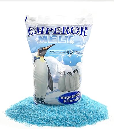 Review Peach Country Blue Emperor Ice Melt. Environmentally Friendly Ice Melter and Pet Safe Ice Melt Effective to temperatures of -15 Degrees Fahrenheit. Comes in a 50lb Bag.