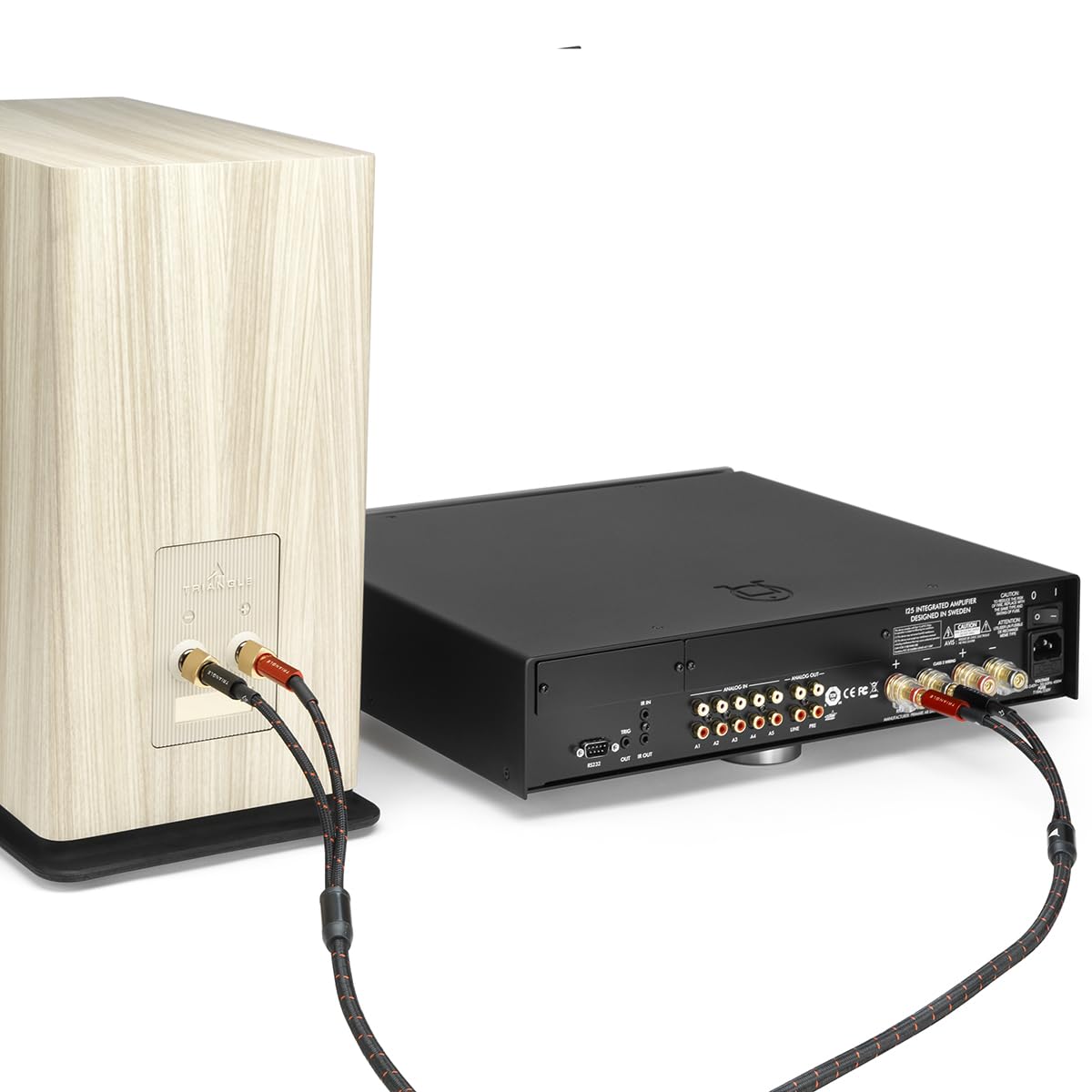 Triangle – Câbles Enceintes Prémontés avec Fiches Banane Red Serie 2x3m - Cuivre OFC 99,99% Pur – Qualité Audiophile – Compatible Amplificateur & Enceintes Passives (Paire)