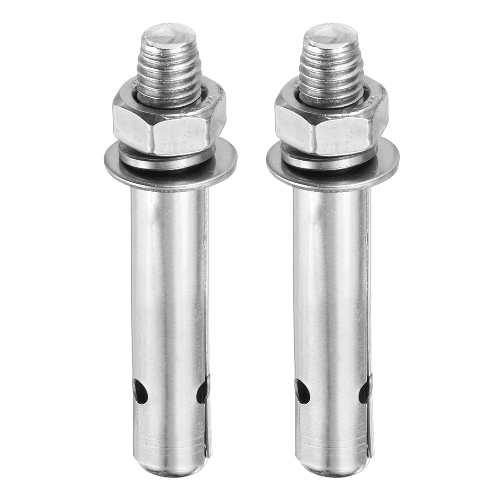 PATIKIL M12x100mm Expansion Bolts, 2 Pcs Stainless Steel External Hex Expansion Screw Bolt Sleeve Anchors Fastener for Concrete Wall Brick