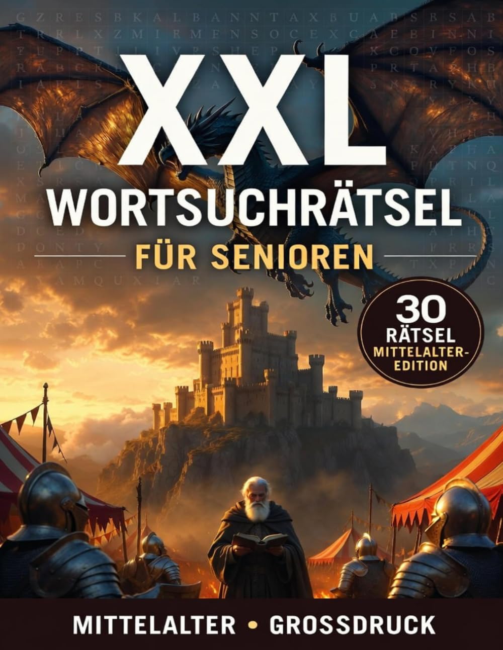 Mittelalter: Wortsuchrätsel – Mittelalter: 30 Rätsel | Wortsuche XXL Großdruck für Senioren & Erwachsene | Rätselbuch Deutsch (Rätselhefte - Wortsuchrätsel)