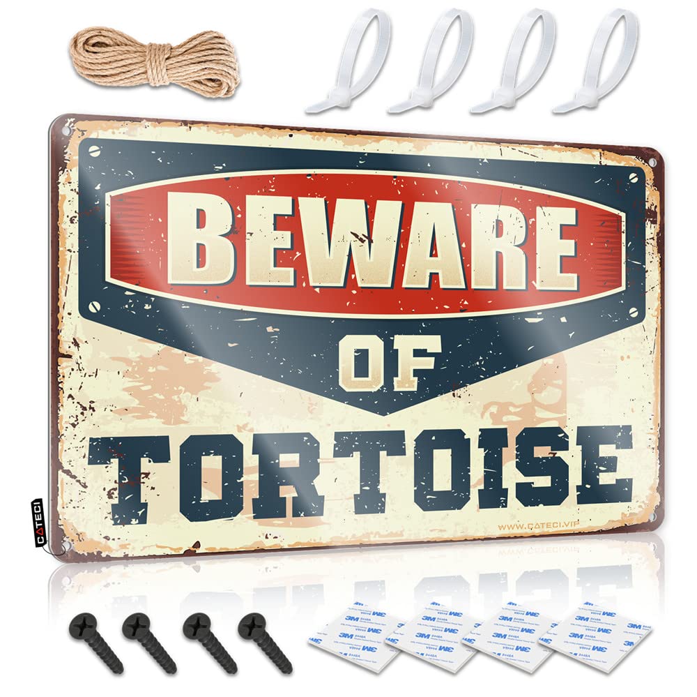 Funny Vintage Signs Beware Of Tortoise Sign Tin Metal Sign Mancave Signs And Decor(30X40CM)