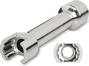 1/2 Drive 3/4 19mm Strut Channel Impact Socket, 12-Point 5-inch Cr-V Deep Socket, Crack-Resistant and Nickel Plated Finish, Fits 1-5/8, 2-7/16 & 3-1/4 Strut Channels