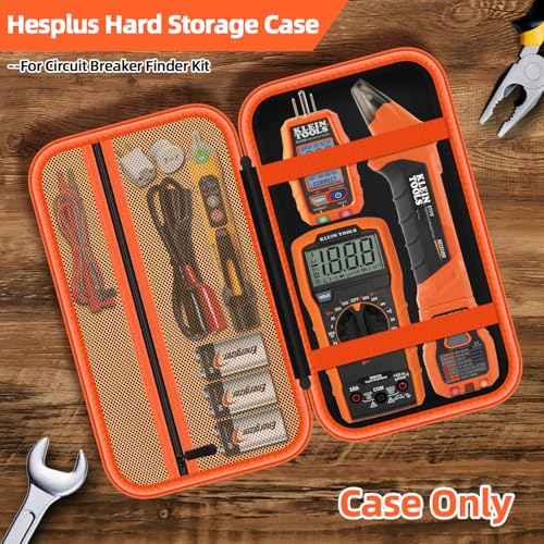 Image of Storage Case Only for Klein Tools Electrical Testers -Hard Protective Carrying Bag Compatible with 80101 Circuit Breaker Finder Kit & ET310 / 69149P Digital Multimeter, XL Size (Does NOT Include Tools)
