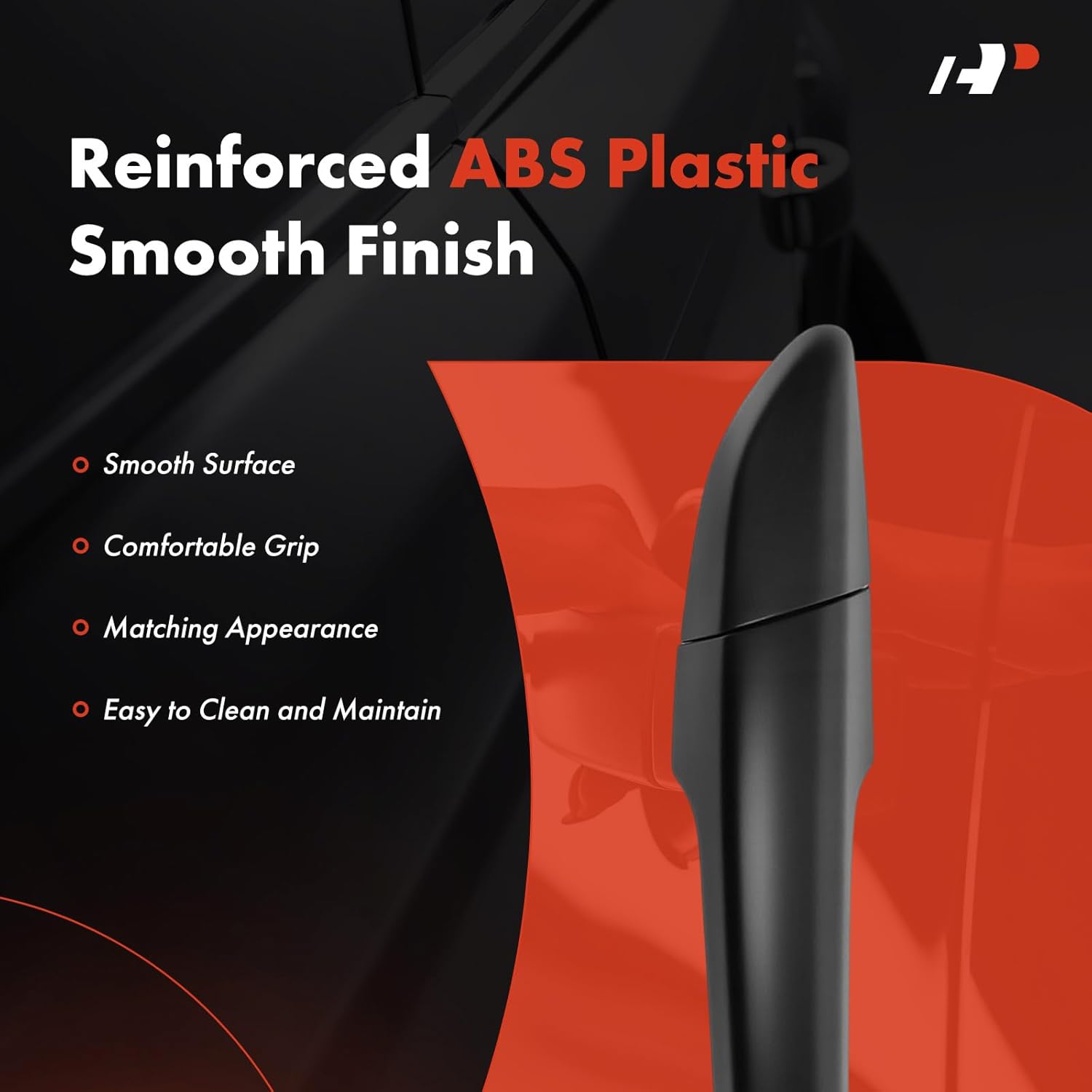 A-Premium Outside Exterior Door Handles Compatible with Hyundai Sonata 2015 2016 2017 2018 2019, Primed Black, 2-PC Set, Front Driver and Passenger Side