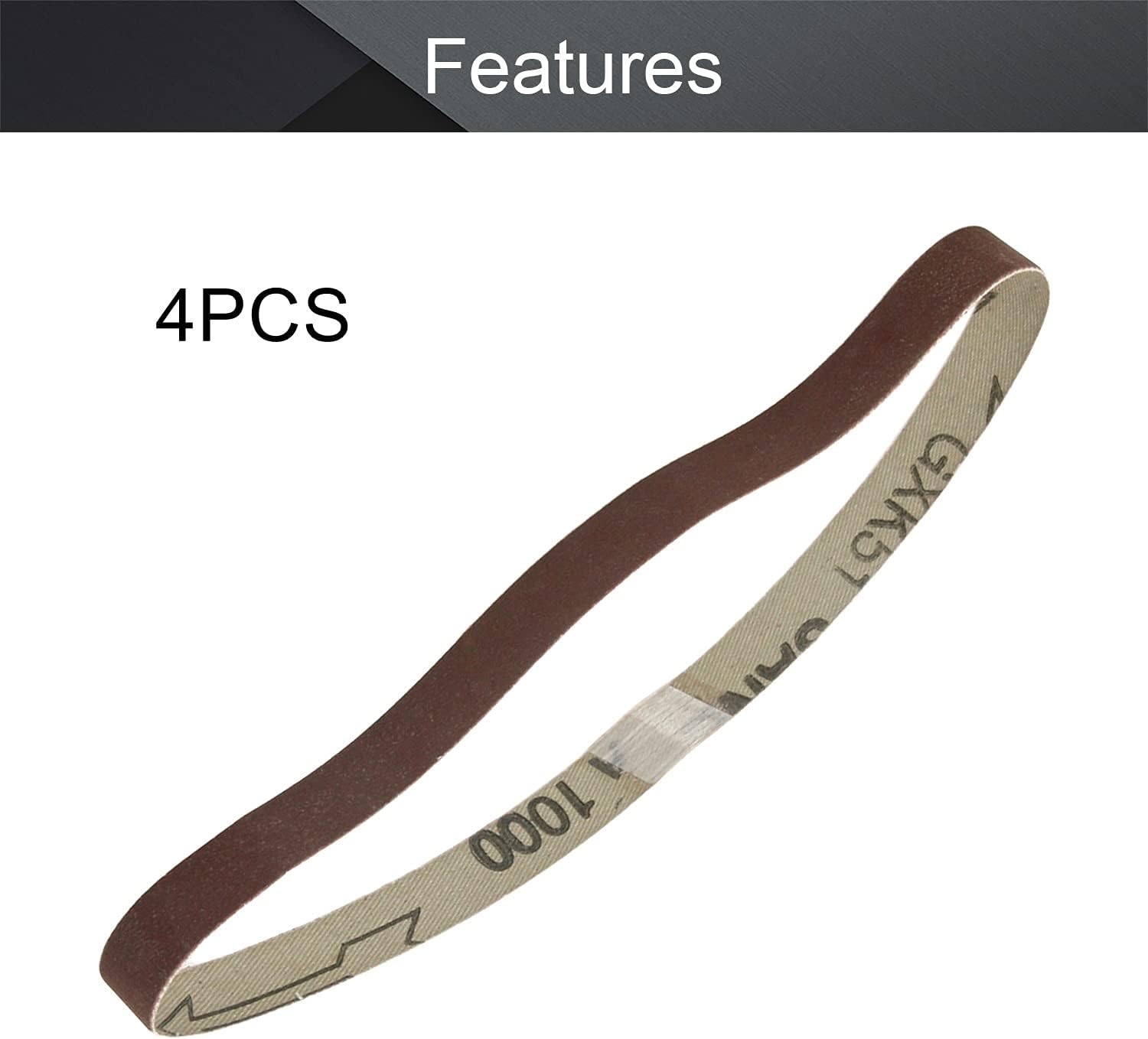 Utoolmart 0.5-Inch x 18-Inch 1000 Grit Sanding Belt Aluminum Oxide Sandpaper Belts for Portable Strip Sander Wood Finishing Metal Drywall Polishing Sharpening Abrasive Paper 4pcs