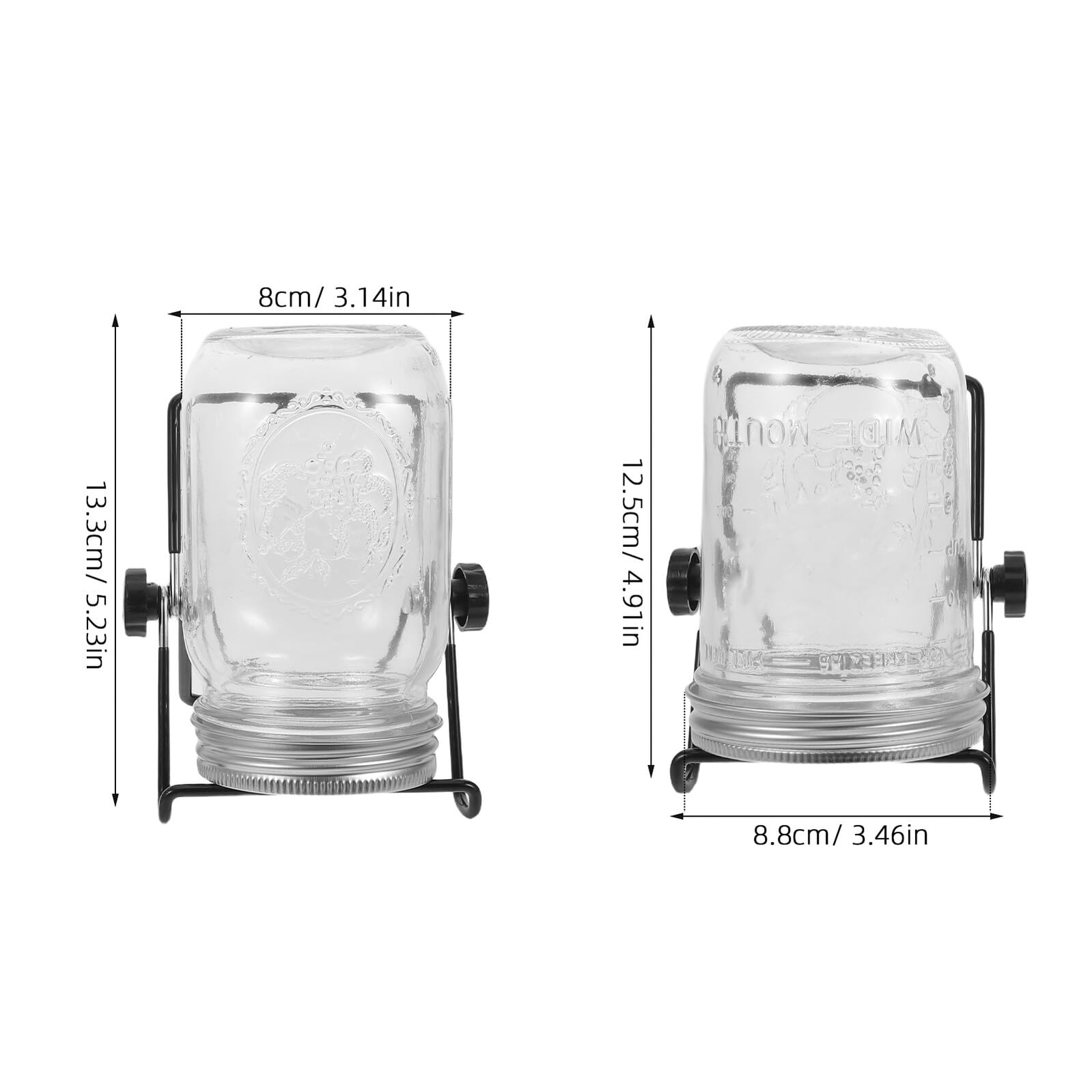 2 Sätze Kit Set Edelstahl Sprouting Lid Kit Keimglas mit Sieb und Ständer Kompatibel für Mikrogrün Keimung Langlebiges Keimgerät für Frische und Gemüsezucht