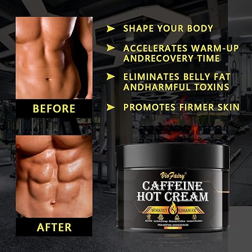 Miniatura 6 de Crema caliente anticelulítica con cafeína, crema de entrenamiento para la celulitis para mujeres y hombres, cremas anticelulíticas, mejorador