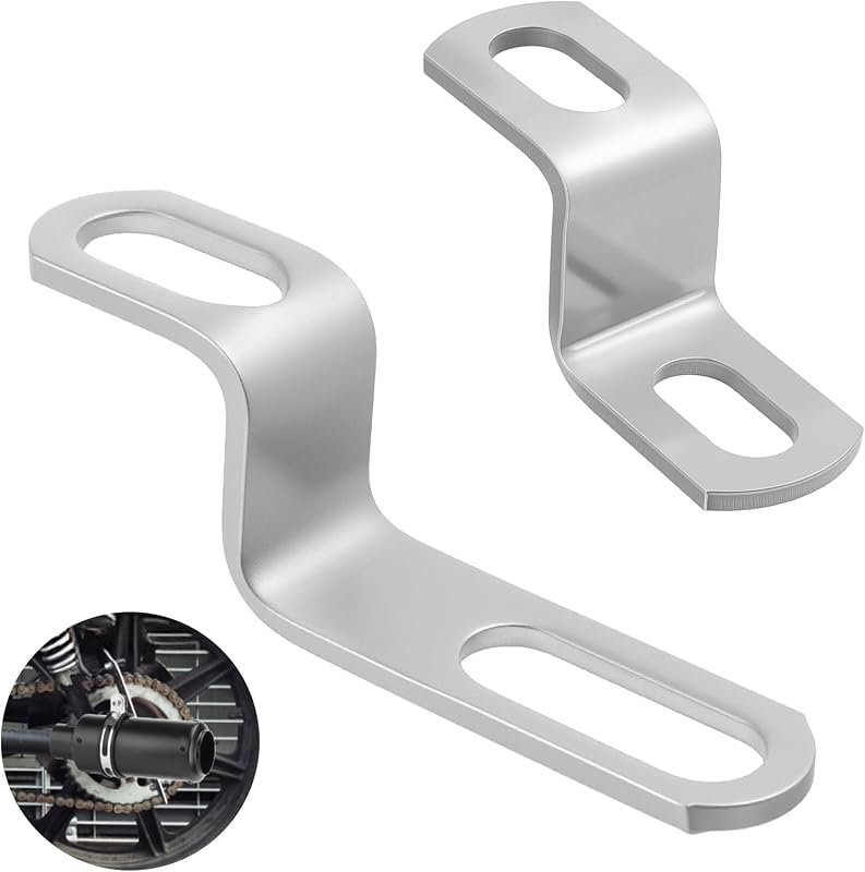 Paquete de 2 soportes de escape de motocicleta Soporte de la abrazadera de montaje del silenciador en forma de Z para la abrazadera de montaje de los tubos de escape del silenciador de la motocicleta Banda redonda del clip de sujeción